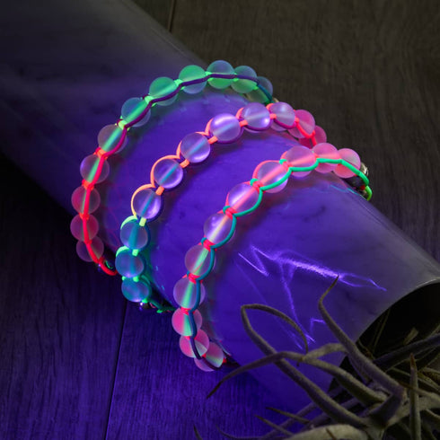 Spectre | Arc-en-ciel blanc | Argent | Bracelet Charmballa Verre Sirène